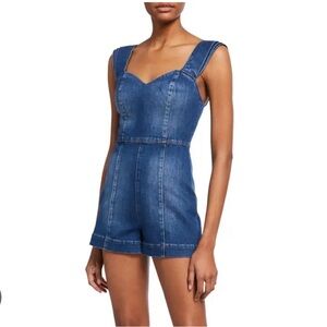 ALICE AND OLIVIA DENIM ROMPER